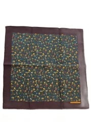 画像：スカーフ/シルク/BRD/総柄/レディース