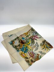 画像：スカーフ/シルク/マルチカラー/花柄/レディース