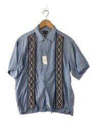 画像：LINE 2TONE SS SHIRT/M/コットン/BLU/782-3123014//