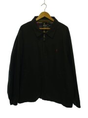 画像：ジャケット/--/コットン/BLK/無地