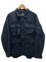 画像：長袖シャツ/M/コットン/BLK