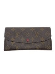 画像：ポルト・フォイユ・エミリー_モノグラム・キャンバス_フューシャ/PVC/BRW/レディース