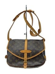 画像：1)ソミュール30_モノグラム・キャンバス/PVC/BRW