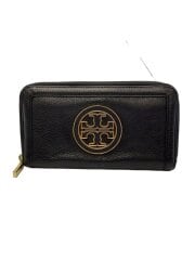 画像：長財布/ラウンドファスナー/レザー/BLK/レディース