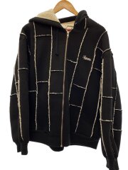 画像：23FW/Faux Shearling Zip Up Hooded Sweatshirt/L/コットン/BLK