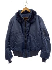 画像：USA製/B-15C/フライトジャケット/XL/ナイロン/BLU/8310-483250-294