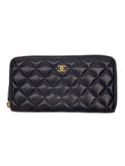 画像：長財布/レザー/BLK/レディース