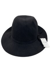 画像：中折れハット/S/ウール/BLK/無地/メンズ