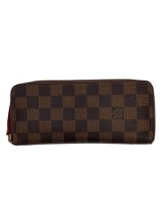 画像：ポルト・フォイユ・クレマンス_ダミエ・エベヌ/PVC/BRW/総柄/レディース