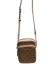 画像：ショルダーバッグ/レザー/PNK/総柄