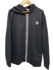 画像：ジップパーカー/XXL/コットン/BLK