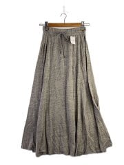 画像：ロングスカート/1/コットン/GRY/無地/STD-L857