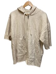 画像：ジップパーカー/FREE/コットン/WHT/無地/std-l870