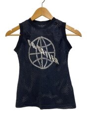 画像：MESH TEE/地球儀/Y2K/キャミソール・タンクトップ/--/ポリエステル/BLK/プリント
