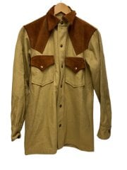 画像：推定70S/レザー切替ウエスタンシャツ/--/ウール/CML