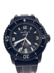 画像：自動巻腕時計/アナログ/ラバー/BLK/BLK/社外ベルト/　　20251231日差-4