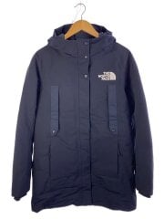 画像：ロングダウンジャケット/M/ナイロン/NVY/無地/NF0A4R3J