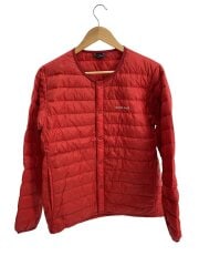 画像：U.L.ダウン ラウンドネックジャケット/S/ナイロン/RED