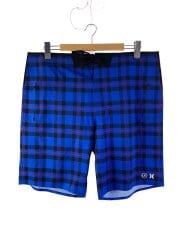 画像：ショートパンツ/4/ポリエステル/BLU/チェック/UE-220081