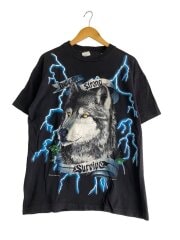 画像：90s/THUNDER WOLF/Tシャツ/XL/コットン/BLK//