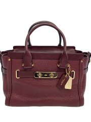 画像：ショルダーバッグ/レザー/ボルドー/無地/コーチ