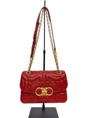 画像：ショルダーバッグ/レザー/レッド/GG-21H153/サルヴァトーレフェラガモ