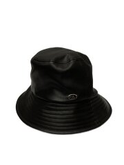 画像：バケットハット/--/フェイクレザー/BLK/無地/レディース/5717wu17