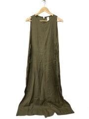 画像：ノースリーブワンピース/FREE/リネン/KHK/無地