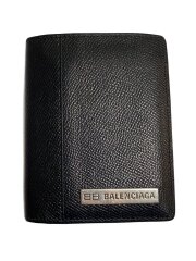 画像：2つ折り財布/レザー/BLK/メンズ