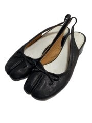 画像：足袋/スリングバック/パンプス/37/BLK/レザー