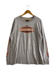 画像：ファイヤーパターン/00s/USA製/袖プリント/長袖Tシャツ/L/コットン/GRY//