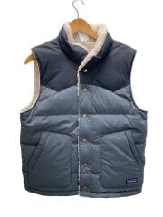 画像：リバーシブルビビーダウンベスト/フリースベスト/S/ポリエステル/GRY/無地