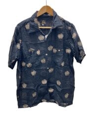 画像：S/S One-Up Shirt-CU/C/N/PE Oriental Lame Jq/S/--/BLK//