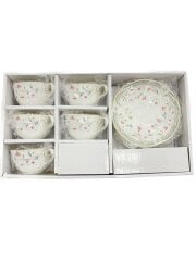 画像：カップ&ソーサー/5点セット/花更紗/F59387A/4409//