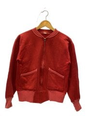 画像：ジップアップスウェット/スウェット/36/コットン/RED