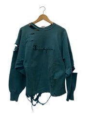 画像：90s/リバースウィーブ/ボロ/ダメージ加工/スウェット/XL/コットン/BLU