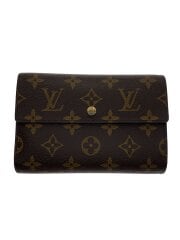 画像：ポルト・トレゾール・エテュイ・パピエ_モノグラム・キャンバス/PVC/BRW/レディース