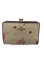 画像：2つ折り財布/レザー/CRM/花柄/レディース