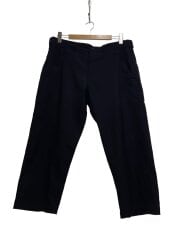 画像：バックCDGロゴプリントポリエステルツイルテーパードパンツ/XL/ポリエステル/BLK