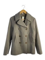 画像：ピーコート/S/ウール/SLV/無地/16-6309102