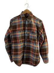 画像：長袖シャツ/XS/コットン/BRW/チェック