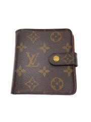 画像：コンパクト・ジップ_モノグラム・キャンバス/PVC/BRW/総柄/メンズ