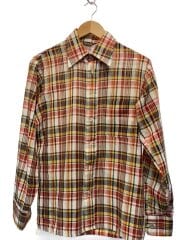 画像：長袖シャツ/M/--/RED/チェック