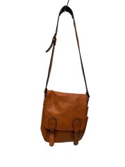 画像：ショルダーバッグ/レザー/BRW/無地