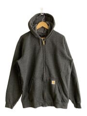 画像：ジップパーカー/M/コットン/GRY/無地/ts0122-M//