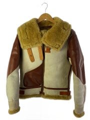 画像：ジャケット/38/レザー/BRW/無地