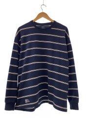 画像：長袖Tシャツ/one/コットン/NVY/ボーダー/FSC241-70102