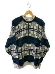 画像：R&R CASUALS/ニット・セーター(厚手)/M/コットン/GRN/総柄