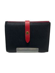 画像：2つ折り財布/レザー/BLK/レディース