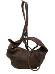 画像：ショルダーバッグ/レザー/BRW/無地